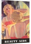Beauty Aids, Woman at Mirror by Anonymous