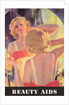Beauty Aids, Woman at Mirror by Anonymous
