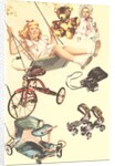 Little Girl and Toys by Anonymous