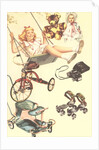 Little Girl and Toys by Anonymous