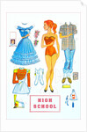 High School Paper Doll by Anonymous