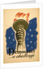 Democracy, A Challenge, Liberty Torch by Anonymous