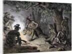 American Revolutionary War (1775-1783). Indians with their prisoners in the Wyoming Valley. Pennsylv by Anonymous
