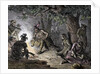 American Revolutionary War (1775-1783). Indians with their prisoners in the Wyoming Valley. Pennsylv by Anonymous