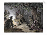 American Revolutionary War (1775-1783). Indians with their prisoners in the Wyoming Valley. Pennsylv by Anonymous