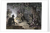 American Revolutionary War (1775-1783). Indians with their prisoners in the Wyoming Valley. Pennsylv by Anonymous