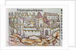 Toledo. Spanish city. Engraving. 15th century. by Anonymous