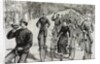 American League cycles in Pennsylvania Avenue. Mid May 1884. Washington. United States. Engraving. by Anonymous