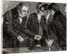 Oersted, Hans Christian (1777-1851). Danish physicist and chemist. Oersted discovers electromagnet by Anonymous