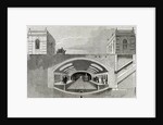 Section of a London Underground station. England. Engraving from "L'Univers IllustrÃƒÂ©." Late ninetee by Anonymous