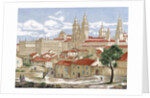 Spain. Galicia. Santiago de Compostela. Engraving. by Anonymous