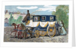 Horse-drawn omnibus. by Anonymous