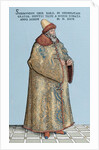 Sigismund von Herberstein (1486-1566). Engraving. Colored. by Anonymous