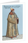 Sigismund von Herberstein (1486-1566). Engraving. Colored. by Anonymous