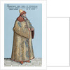 Sigismund von Herberstein (1486-1566). Engraving. Colored. by Anonymous