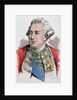 George III of the United Kingdom (1738-1829). Colored engraving. by Anonymous