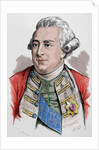 George III of the United Kingdom (1738-1829). Colored engraving. by Anonymous