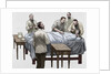 History of medicine. Chloroform anesthesia. Engraving, 19th century. Colored. by Anonymous