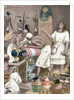 Mummification. Anciet Egypt. Engraving. 19th century. Colored. by Anonymous