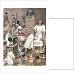 Mummification. Anciet Egypt. Engraving. 19th century. Colored. by Anonymous