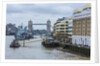 The Thames river, the HMS Belfast, a Royal Navy light cruiser, and the Tower Bridge by Anonymous