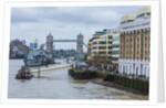 The Thames river, the HMS Belfast, a Royal Navy light cruiser, and the Tower Bridge by Anonymous