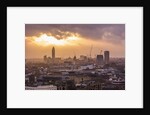 View of the town at the sunset from The Monument by Anonymous