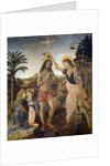 Baptism of Christ by Leonardo da Vinci and Andrea del Verrocchio by Anonymous