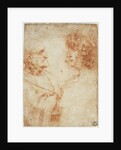 Drawing of an Old Man and a Youth by Leonardo da Vinci