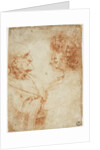 Drawing of an Old Man and a Youth by Leonardo da Vinci
