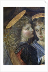 Detail of Baptism of Christ by Leonardo da Vinci and Andrea del Verrocchio by Anonymous