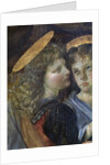 Detail of Baptism of Christ by Leonardo da Vinci and Andrea del Verrocchio by Anonymous