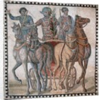Roman mosaic with charioteer in a quadriga by Anonymous