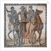 Roman mosaic with charioteer in a quadriga by Anonymous
