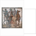 Roman mosaic with charioteer in a quadriga by Anonymous