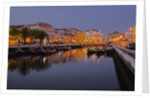 Moliceiro Boats Along the main canal of Averio With Night Lights by Anonymous