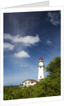 Morning light on Diamond Head Lighthouse with Puffy Clouds by Anonymous