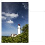 Morning light on Diamond Head Lighthouse with Puffy Clouds by Anonymous