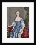 Elisabeth Christine of Brunswick-Wolfenbuttel-Bevern (1715-1797). Engraving. Colored. by Anonymous
