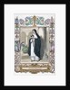 Saint Agnes of Montepulciano (1268-1317). Engraving. Colored. by Anonymous
