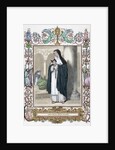 Saint Agnes of Montepulciano (1268-1317). Engraving. Colored. by Anonymous