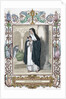 Saint Agnes of Montepulciano (1268-1317). Engraving. Colored. by Anonymous