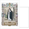 Saint Agnes of Montepulciano (1268-1317). Engraving. Colored. by Anonymous