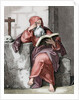 Saint Isaac of Cordoba (d. 851). Engraving. Colored. by Anonymous