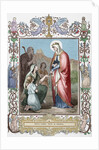 Saint Elizabeth of Hungary (1207-1231). Engraving. Colored. by Anonymous