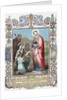 Saint Elizabeth of Hungary (1207-1231). Engraving. Colored. by Anonymous