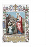 Saint Elizabeth of Hungary (1207-1231). Engraving. Colored. by Anonymous