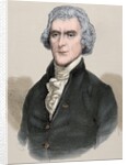 Thomas Jefferson (1743-1826). Engraving. Colored. by Anonymous