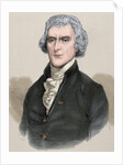 Thomas Jefferson (1743-1826). Engraving. Colored. by Anonymous