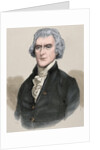 Thomas Jefferson (1743-1826). Engraving. Colored. by Anonymous